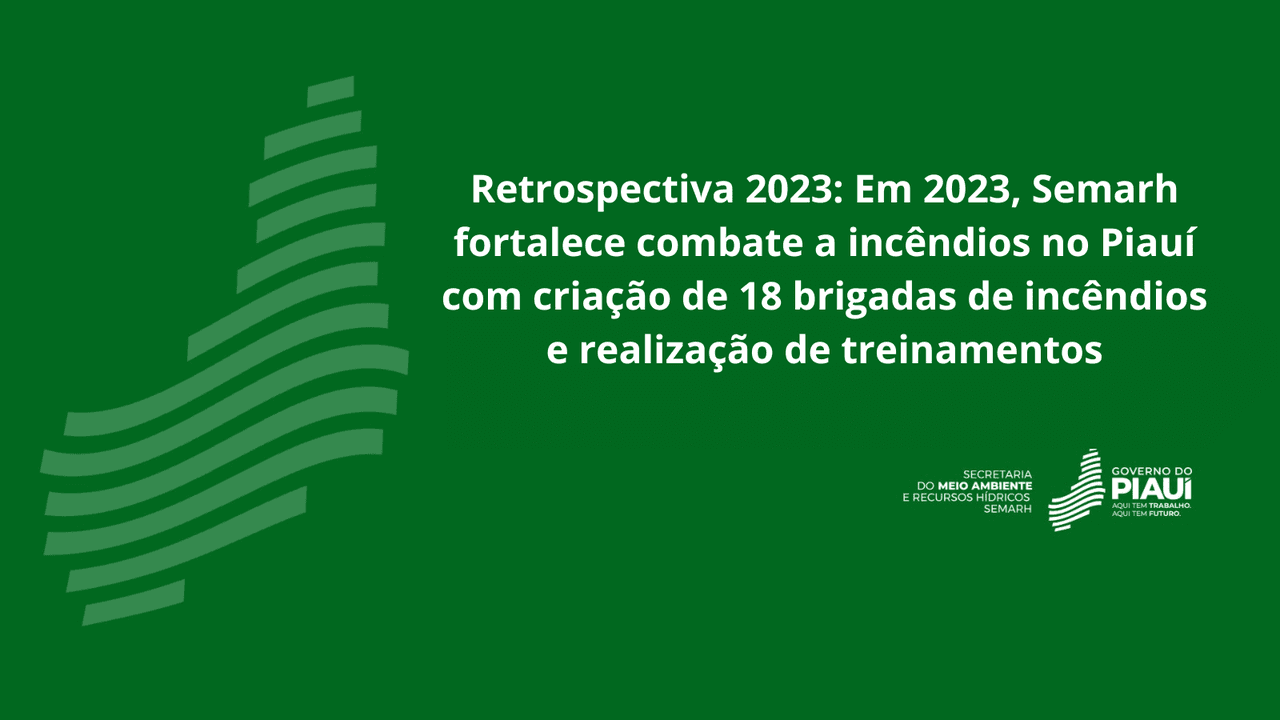 Em 2023, Semarh fortalece combate a incêndios no Piauí com criação de 18 brigadas de incêndios e realização de treinamentos