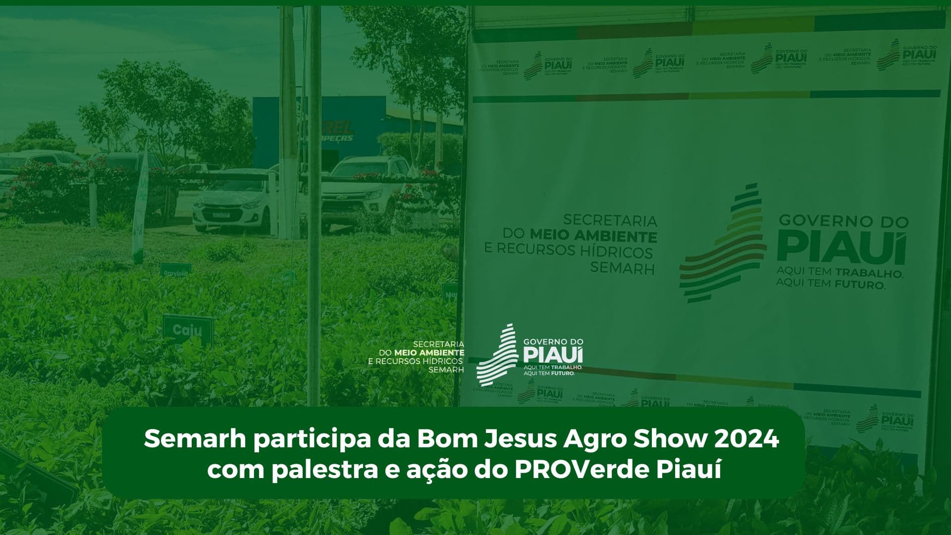 Semarh participa da Bom Jesus Agro Show 2024 com palestra e ação do PROVerde Piauí