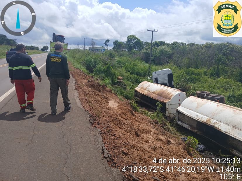 semarh-fiscaliza-retirada-de-aproximadamente-200-toneladas-de-solo-contaminado-por-produto-quimico-na-br-3433