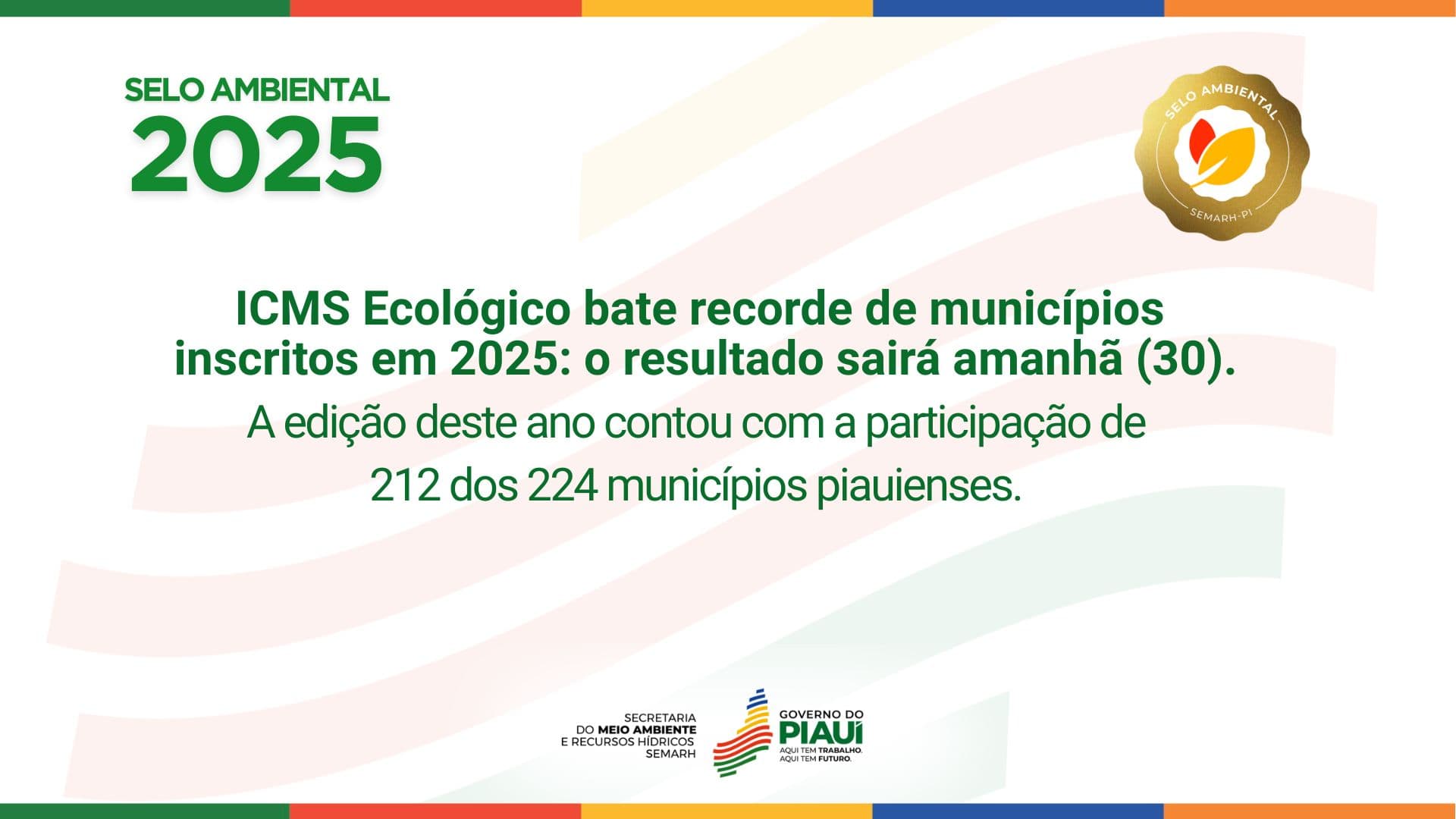 ICMS Ecológico bate recorde de municípios inscritos em 2025: o resultado sairá amanhã