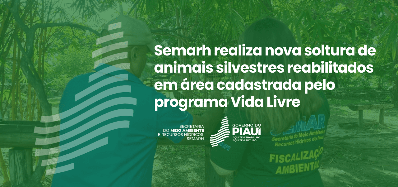 Semarh realiza nova soltura de animais silvestres reabilitados em área cadastrada pelo programa Vida Livre
