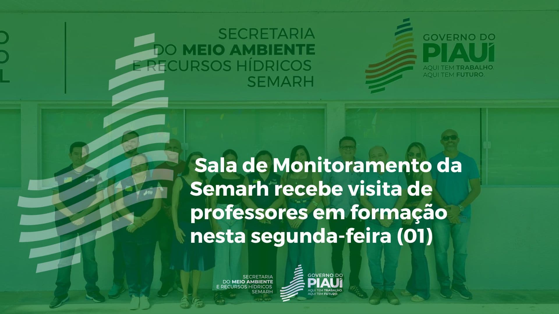 Sala de Monitoramento da Semarh recebe visita de professores em formação