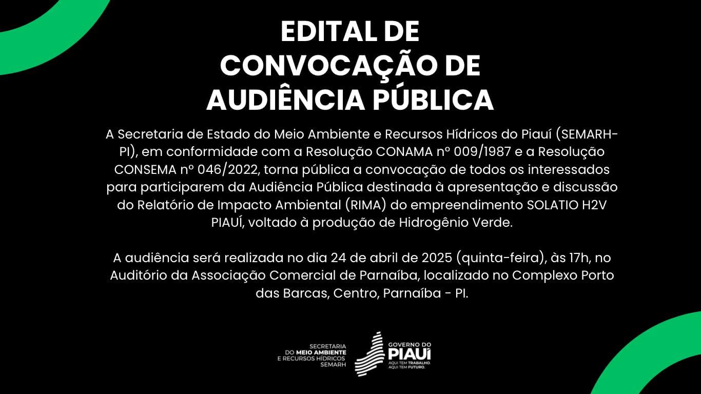EDITAL DE CONVOCAÇÃO DE AUDIÊNCIA PÚBLICA