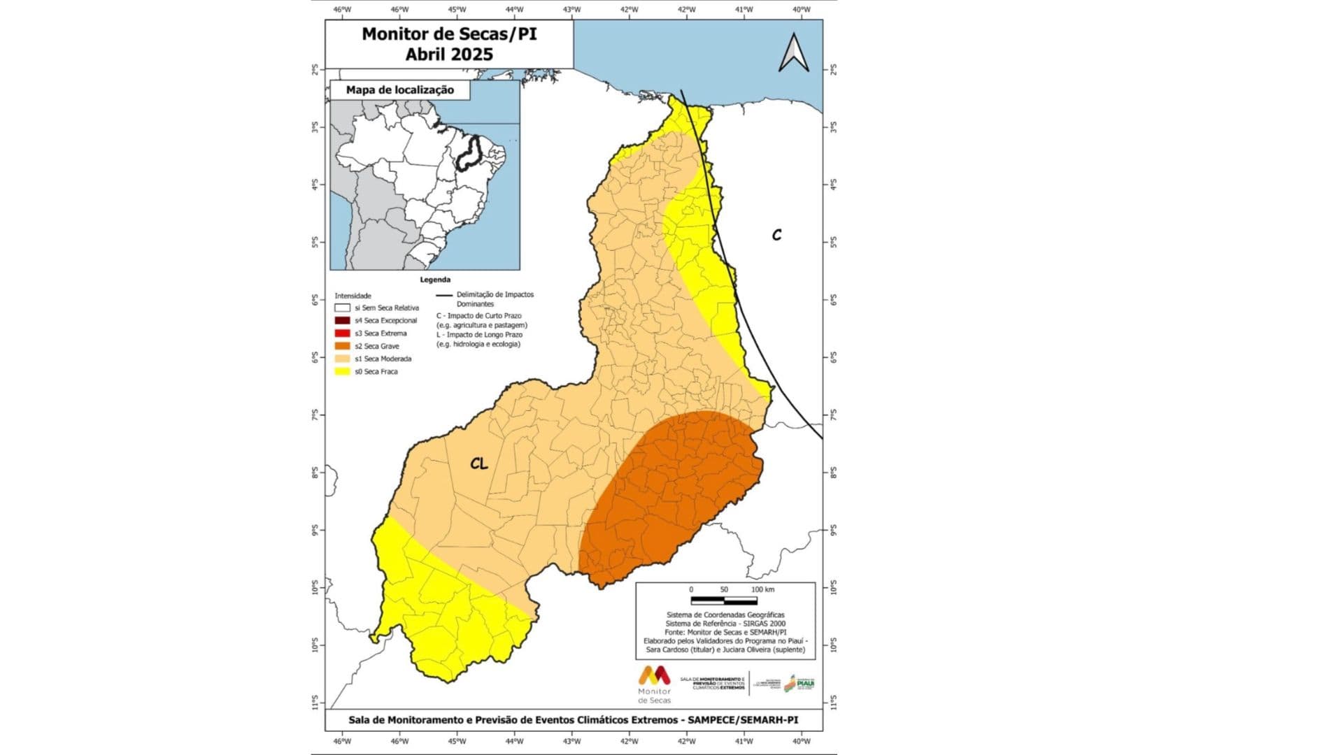 Monitor de Secas - Abril 2025